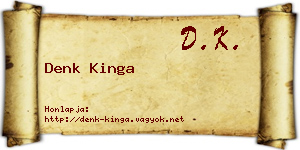 Denk Kinga névjegykártya
