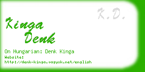 kinga denk business card